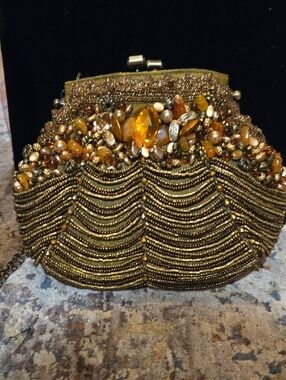 Embellished Mary Frances Beaded Evening Clutch Bag Purse Gorgeous
